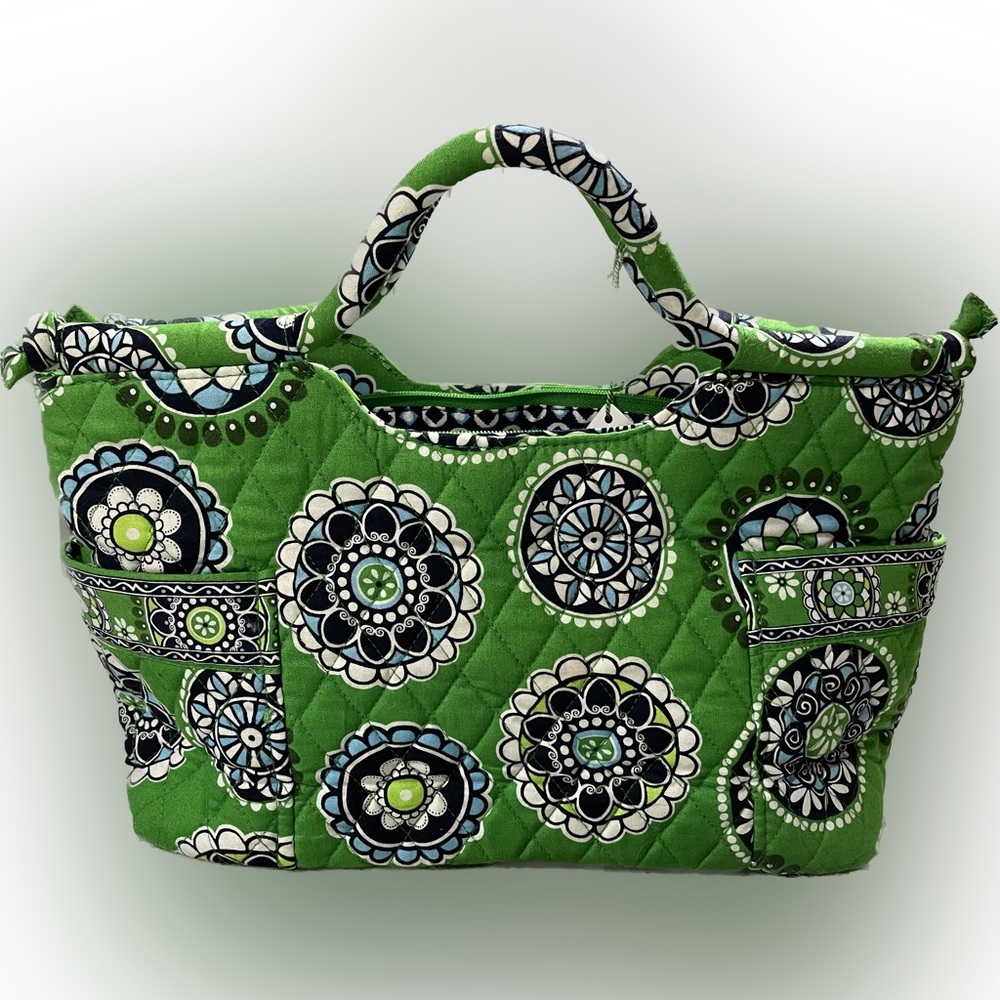 Vera Bradley Gabby Cupcake Green Handbag Tote Bag